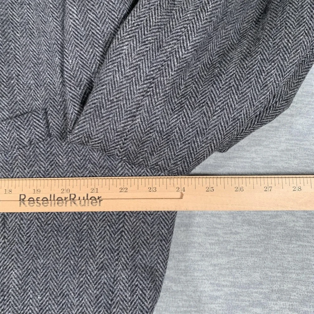 Stafford Blazer Mens 46‎ Long Gray Herringbone Lambswool Blend Sport Coat Wool